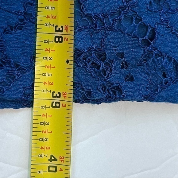 Anthropologie Adrianna Papell Cobalt Blue Lace Holiday Party Event Dress NWT - Picture 12 of 14